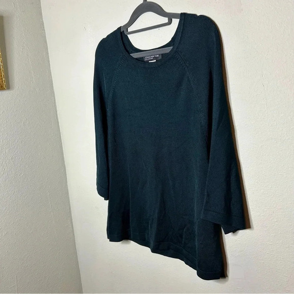 Jones New York Deep Green Rayon Blend Top Size Large - Picture 2 of 5